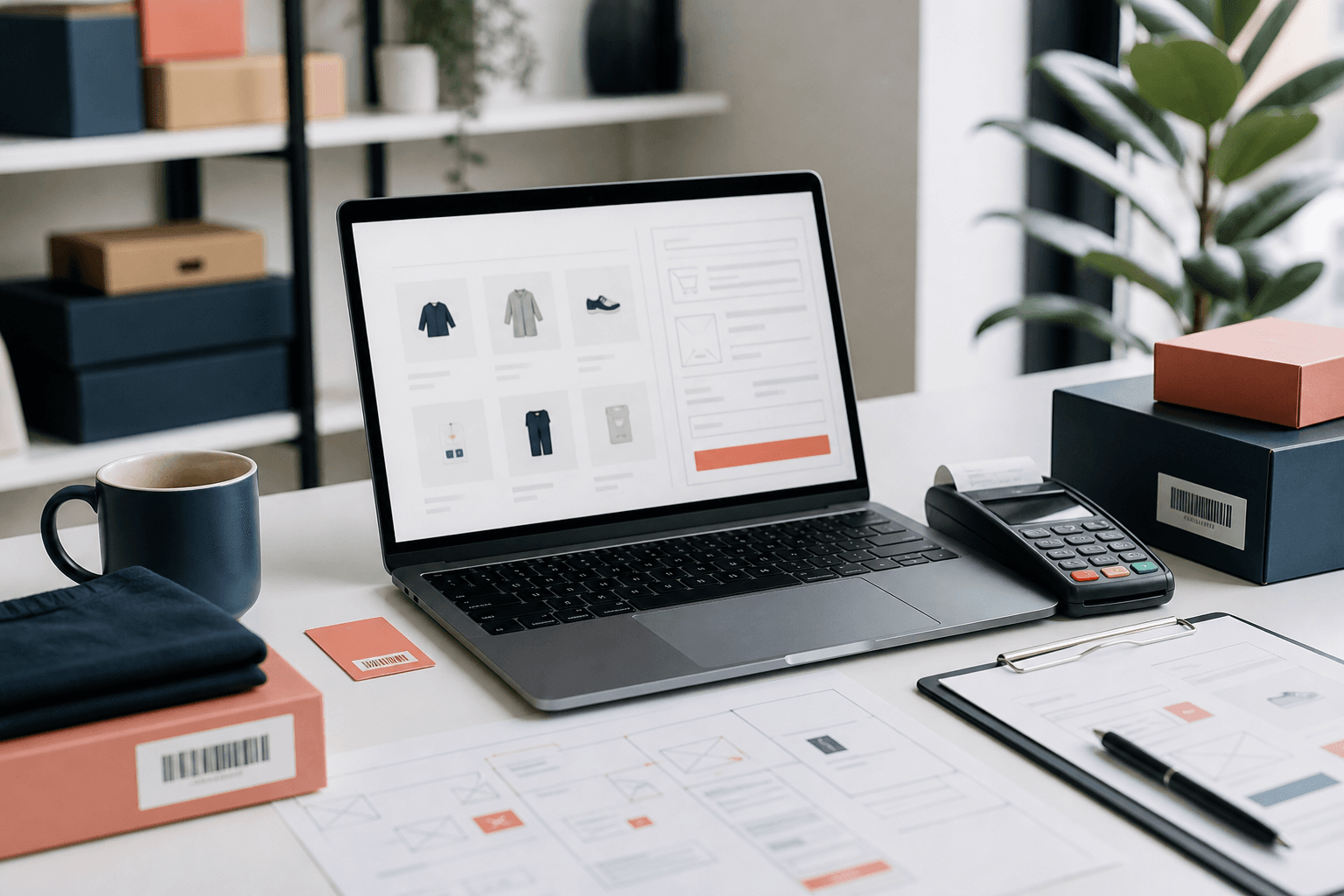 Ecommerce storefront development workspace with product, checkout, and order flow materials